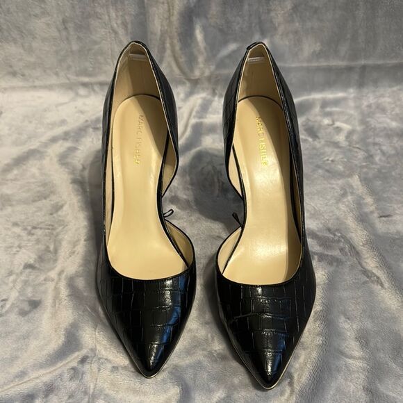 Marc Fisher Darlina Croc-Embossed Heels - Picture 3 of 10